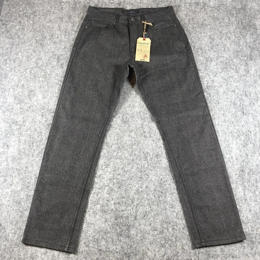 Vintage Genes 1891 Mens Tapered Jeans Dark Wash Denim Pants W32 L32 NWT